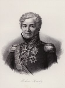 Niklaus Franz von Bachmann, szwajcarski generał, który walczył w wojnach napoleońskich (grafika) autorstwa Swiss School
