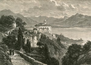 Kościół pielgrzymkowy Madonna Del Sasso, niedaleko Locarno autorstwa Swiss School