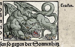 Przedstawienie smoka: grawerunek z „Den Noble Strict Best Fromen” Johanna Stumpffa. 1550 autorstwa Swiss School