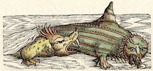Stworzenia morskie, ilustracja z "Historiae Animalium" Conrada Gesnera autorstwa Swiss School