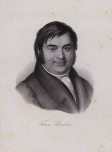 Thomas Bornhauser, szwajcarski teolog (grafika) autorstwa Swiss School
