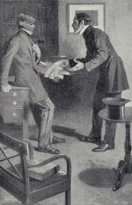 John Stuart Mill przynosi swojemu przyjacielowi, Thomasowi Carlyle