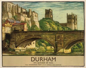 Plakat British Railways reklamujący Durham, ok. 1935 (kolorowa litografia) autorstwa Sydney Lee