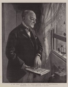 Nowy rówieśnik w domu, Sir Henry Hawkins i jego biedni klienci autorstwa Sydney Prior Hall