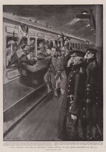 Królewska wyprawa, książę Connaught żegna się z drugim oddziałem CIV autorstwa Sydney Prior Hall