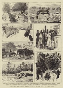 Kanadyjskie szkice, wyprawa na łosie, w drodze autorstwa Sydney Prior Hall