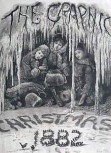 Przednia okładka „The Graphic”, Boże Narodzenie 1882 autorstwa Sydney Prior Hall