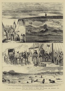 W Wielkiej Północno-Zachodniej z markizem Lorne, XIX, przekraczając linię graniczną autorstwa Sydney Prior Hall