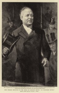 Lord Charles Beresford w Izbie Gmin bez sprzeciwu wraca do kraju. autorstwa Sydney Prior Hall
