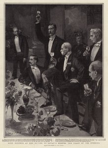 Lord Roberts na kolacji u harcerzy Lovata, toast wieczoru autorstwa Sydney Prior Hall