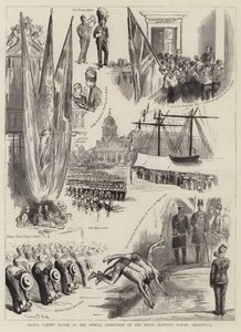 Książę Albert Victor podczas dorocznej inspekcji Royal Hospital School w Greenwich autorstwa Sydney Prior Hall