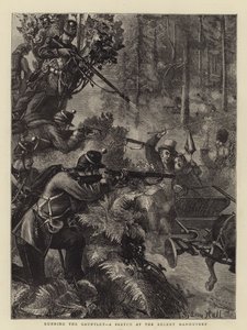 Uruchamianie rękawicy, szkic na ostatnich manewrach autorstwa Sydney Prior Hall