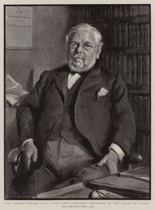 Sir Robert Giffen, KCB, FRS, zmarły zastępca sekretarza Rady Handlu autorstwa Sydney Prior Hall