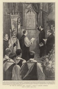 Wycieczka księcia Kornwalii, odsłaniająca tablicę w katedrze w Adelajdzie autorstwa Sydney Prior Hall