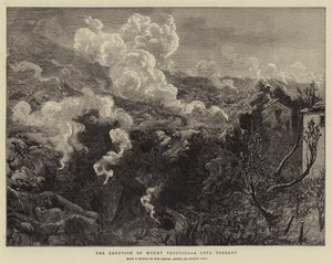 Erupcja Wezuwiusza, potok lawy
