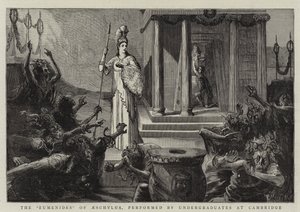 Eumenides of Ajschylos w wykonaniu studentów Cambridge autorstwa Sydney Prior Hall
