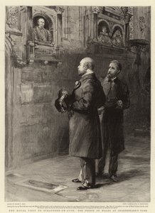 Królewska wizyta w Stratford-on-Avon, księciu Walii w grobowcu Szekspira