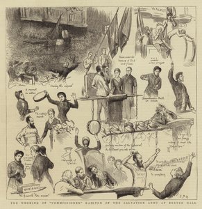 Ślub komisarza Railtona Armii Zbawienia w Exeter Hall autorstwa Sydney Prior Hall