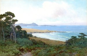 Widok na zatokę Monterey (akwarela) autorstwa Sydney Yard