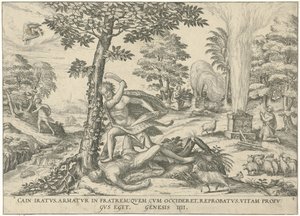 Kain i Abel Ryciny i obrazy książek (tytuł serii) autorstwa Symon Novelanus (attributed to)