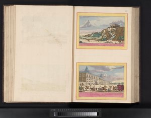 Wybrzeże w pobliżu Lizbony z miastami Cascais i Bélem Cascale (...) (tytuł na obiekcie) autorstwa Symon Novelanus (possibly)