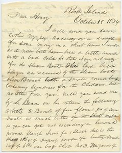 List podpisany T.F. Smith, Rock Island, do Henry