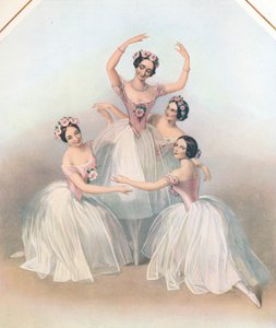 „Świętowane Pas De Quatre: skomponował Jules Perrot”, ok. 1850 r. autorstwa TH Maguire