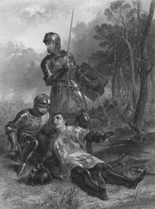 Śmierć hrabiego Warwick króla Henryka VI, c1870