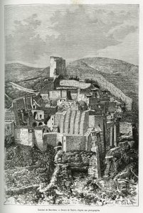 Klasztor Mar-Saba (Mar Saba) (Palestyna). Rycina Taylora, ilustrująca historię dzisiejszej Syrii, autorstwa M. Lorteta, dziekana Wydziału Lekarskiego w Lyonie, któremu Ministerstwo Edukacji Publicznej powierza misję naukową, opublikowana w Tou