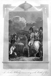 Książę Wellington dowodzący w bitwie pod Assaye, 1816.
