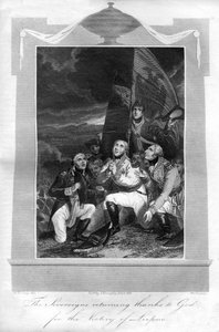 Władcy powracający dzięki Bogu za zwycięstwo Lipska, 1816 r.