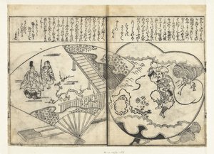 Dwóch fanów autorstwa Tachibana Morikuni (attributed to)