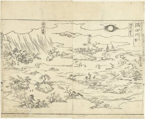 Osiem widoków rzeki Sumida Sumidagawa hakkei (tytuł na obiekcie) Ehon kojidan (tytuł serii na obiekcie)