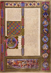 Incipit z Księgi Sędziów, z tomu I Biblii Borso d