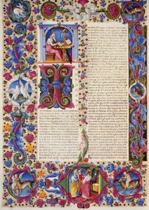 Incipit z Ewangelii według Jana, z tomu II Biblii Borso d