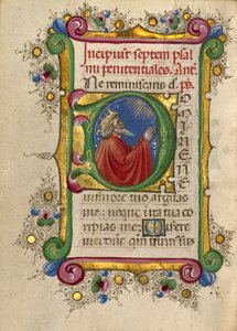 Inicjał D: David w modlitwie autorstwa Taddeo Crivelli