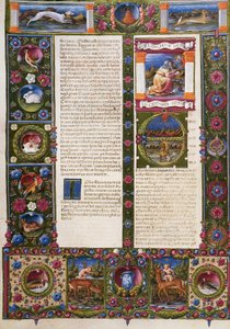 Zakończenie Księgi Powtórzonego Prawa i incipit z Księgi Jozuego, z tomu II Biblii Borso d