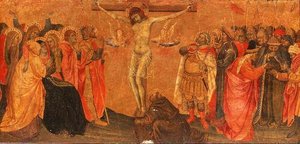 Ukrzyżowanie, panel predella (tempera na panelu)