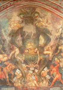 Sąd Ostateczny, szczegół Lewiatana, c.1394