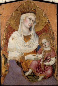 Ołtarz Dziewicy z Dzieciątkiem autorstwa Taddeo di Bartolo (1363-1422). Około 1400. Wym. 1,04x0,69m. Awinion, Musee du Petro Palais