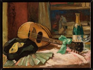 Martwa natura z mandoliną autorstwa Tadeusz Makowski