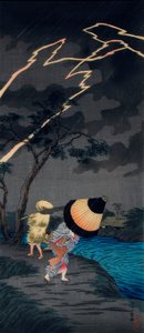 Burza w pobliżu Tateishi autorstwa Takahashi Hiroaki