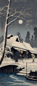 Światło księżyca na śniegu autorstwa Takahashi Hiroaki