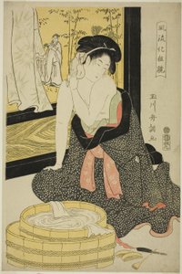 Mirror of Elegance (Furyu kesho kagami) (kolorowy drzeworyt; oban) autorstwa Tamagawa Shucho