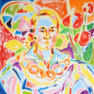 Żywy, abstrakcyjny portret autorstwa Tamara Jare