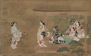 Wizyta kochanka, 1680-1730. autorstwa Tamura Suio