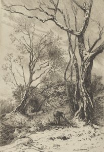 En Hiver., XIX wiek. autorstwa Tancrède Abraham