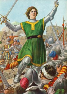 Caterina Sforza prowadzi ruch oporu w Forli 12 stycznia 1500 autorstwa Tancredi Scarpelli