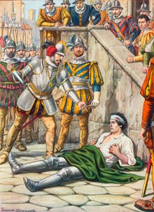Śmierć Francesco Ferruciego po bitwie pod Gavinaną, 3 sierpnia 1530 autorstwa Tancredi Scarpelli
