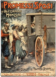 Ilustracja na okładkę Kochankowie autorstwa Alessandro Manzoniego (1785-1873), ok. 1930 r. (druk) autorstwa Tancredi Scarpelli